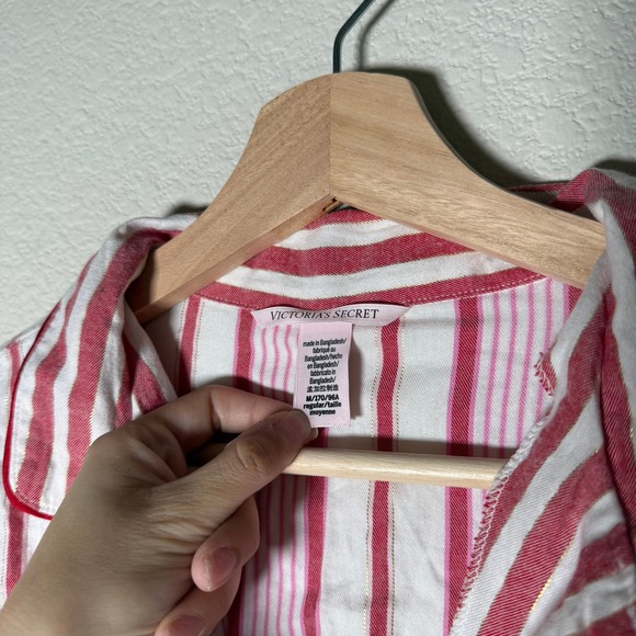 Victoria's Secret Candy Cane Striped Pajama Set Pants M - Picture 7 of 8